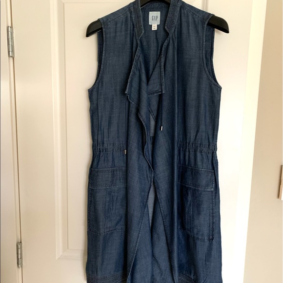 Gap lyocell sleeveless long vest - Picture 3 of 13